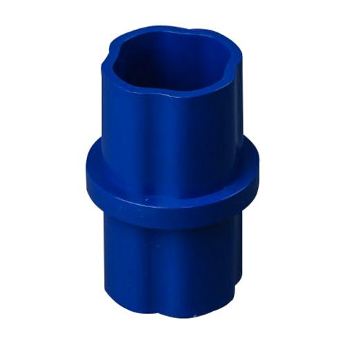 1-1/4" Schedule 40 Blue PVC Furniture-Grade Socket Internal Straight Coupling