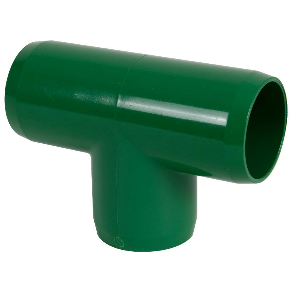 1-1/4" Schedule 40 Green PVC Furniture-Grade Socket Tee