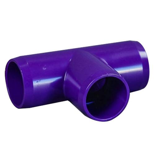 1-1/4" Schedule 40 Purple PVC Furniture-Grade Socket Tee