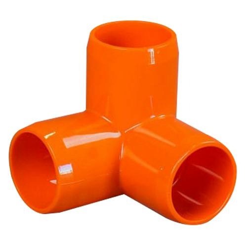1-1/4" Schedule 40 Orange PVC Furniture-Grade Socket 3-Way Elbow