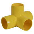 1-1/4" Schedule 40 Yellow PVC Furniture-Grade Socket 4-Way Tee