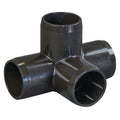 1-1/4" Schedule 40 Bronze PVC Furniture-Grade Socket 4-Way Tee