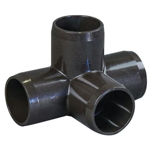 1-1/4" Schedule 40 Bronze PVC Furniture-Grade Socket 4-Way Tee