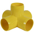 1-1/4" Schedule 40 Yellow PVC Furniture-Grade Socket 5-Way Cross