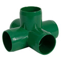 1-1/4" Schedule 40 Green PVC Furniture-Grade Socket 5-Way Cross