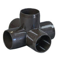 1-1/4" Schedule 40 Bronze PVC Furniture-Grade Socket 5-Way Cross