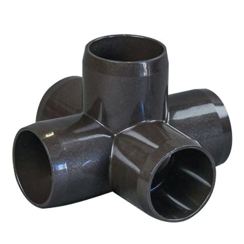 1-1/4" Schedule 40 Bronze PVC Furniture-Grade Socket 5-Way Cross