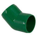 1-1/4" Schedule 40 Green PVC Furniture-Grade Socket 45° Elbow