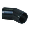 1-1/4" Schedule 40 Black PVC Furniture-Grade Socket 45° Elbow
