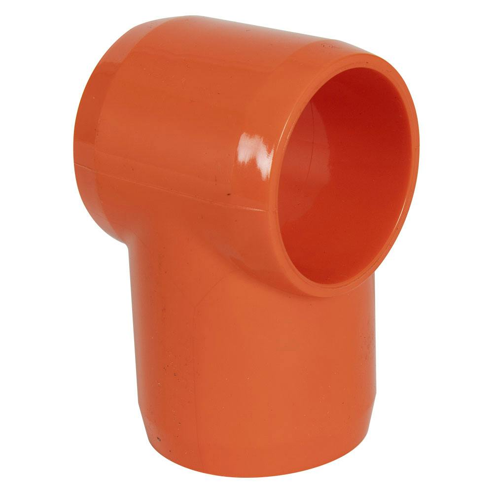 1-1/4" Schedule 40 Orange PVC Furniture-Grade Socket Slip Tee