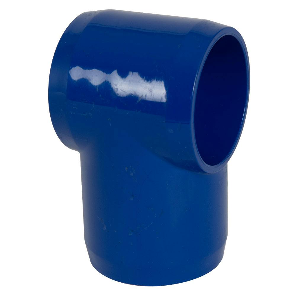 1-1/4" Schedule 40 Blue PVC Furniture-Grade Socket Slip Tee