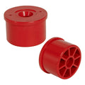 Red PVC Fitting Adapter Cap for 7/16" Stud Caster & 1-1/4" Furniture-Grade PVC Socket Fitting