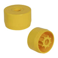Yellow PVC Pipe Adapter Cap for 7/16" Stud Caster & 1-1/4" Furniture-Grade PVC Pipe