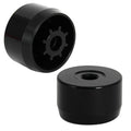 Black PVC Pipe Adapter Cap for 7/16" Stud Caster & 1-1/4" Furniture-Grade PVC Pipe