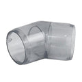 1-1/4" DuraClear NSF Schedule 40 Clear PVC Furniture-Grade Socket 45° Elbow