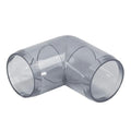 1/2" DuraClear NSF Schedule 40 Clear PVC Furniture-Grade Socket 90° Elbow