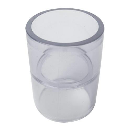 2" DuraClear NSF Schedule 40 Clear PVC Furniture-Grade Socket External Straight Coupling
