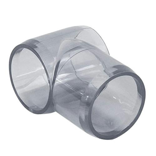 1/2" DuraClear NSF Schedule 40 Clear PVC Furniture-Grade Socket Slip Tee