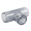 1-1/4" DuraClear NSF Schedule 40 Clear PVC Furniture-Grade Socket Tee