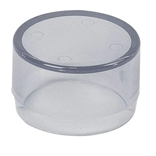 1-1/2" DuraClear NSF Schedule 40 Clear PVC Furniture-Grade Socket External Cap