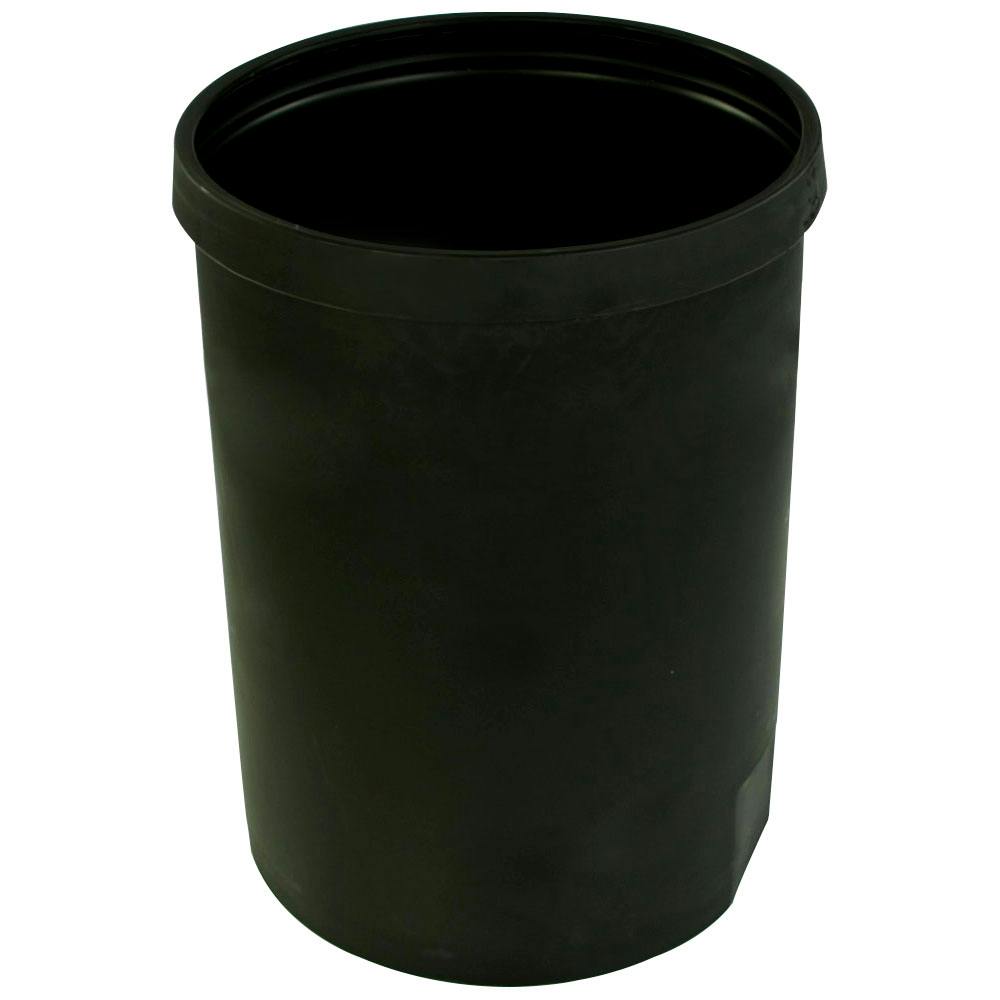 25 Gallon Black LLDPE Cylindrical Tamco® Heavy-Wall Graduated Tank with External Flange - 19" Dia. x 26" Hgt. (Cover Sold Separately)