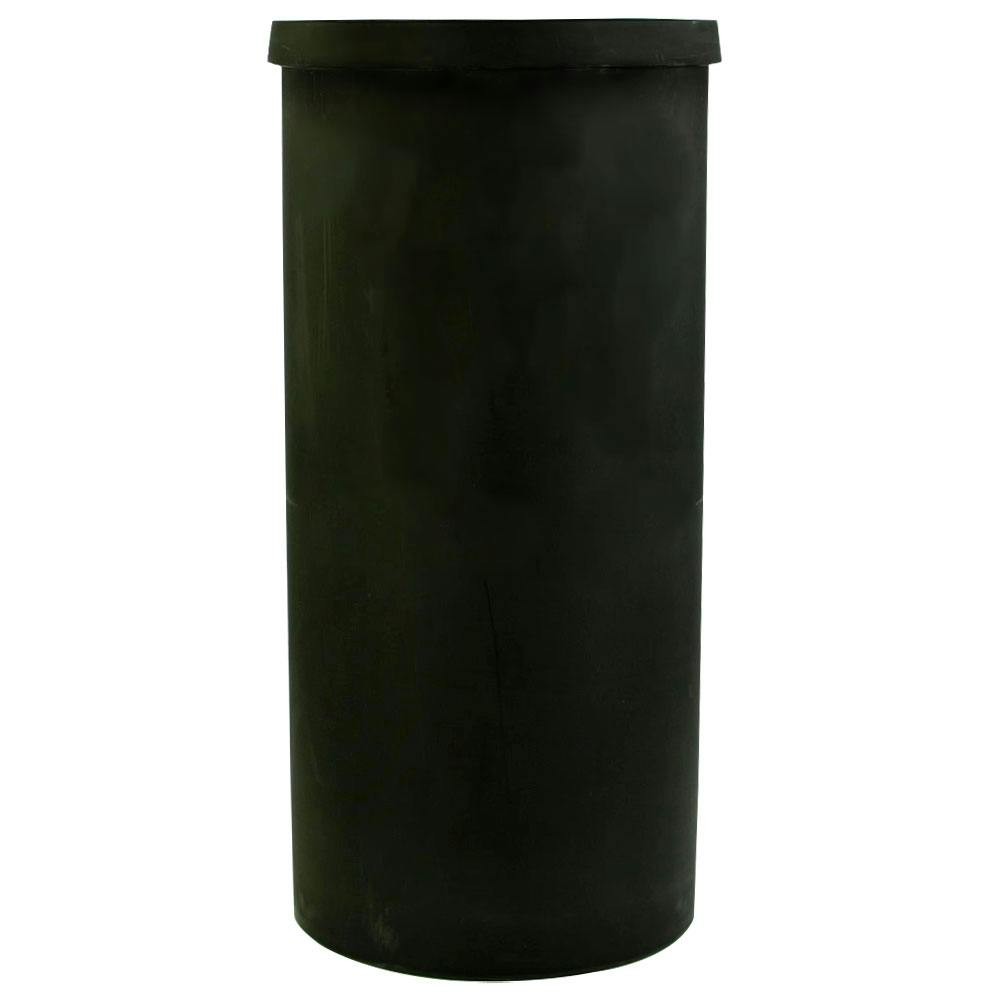 35 Gallon Black LLDPE Cylindrical Tamco® Heavy-Wall Graduated Tank with External Flange - 19" Dia. x 36" Hgt. (Cover Sold Separately)