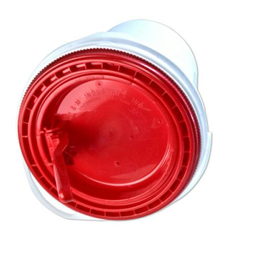 Red Non-Spout Lid for 5 Gallon Ultimate Pail for Liquids