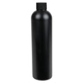 12 oz. Black HDPE Cosmo Bottle with 24/410 Black Ribbed Cap with F217 Liner