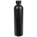 12 oz. Black HDPE Cosmo Bottle with 24/410 Black Ribbed Child-Resistant Cap (CRC) with F217 Liner
