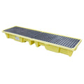 Low Profile In-Line Poly Spillpallet™ 3000 with Drain 98.25" L x 25.25" W x 11.5" Hgt.