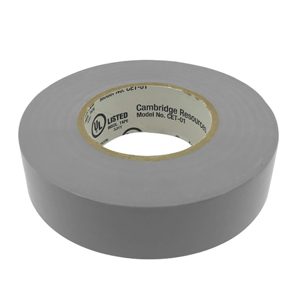 3/4" W x 22 Yd. L x 7 mil Thick Gray Vinyl Electrical Tape - Package of 6