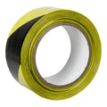 2" W x 36 yd. L x 6 mil Thick Black & Yellow Striped PVC Hazard Tape