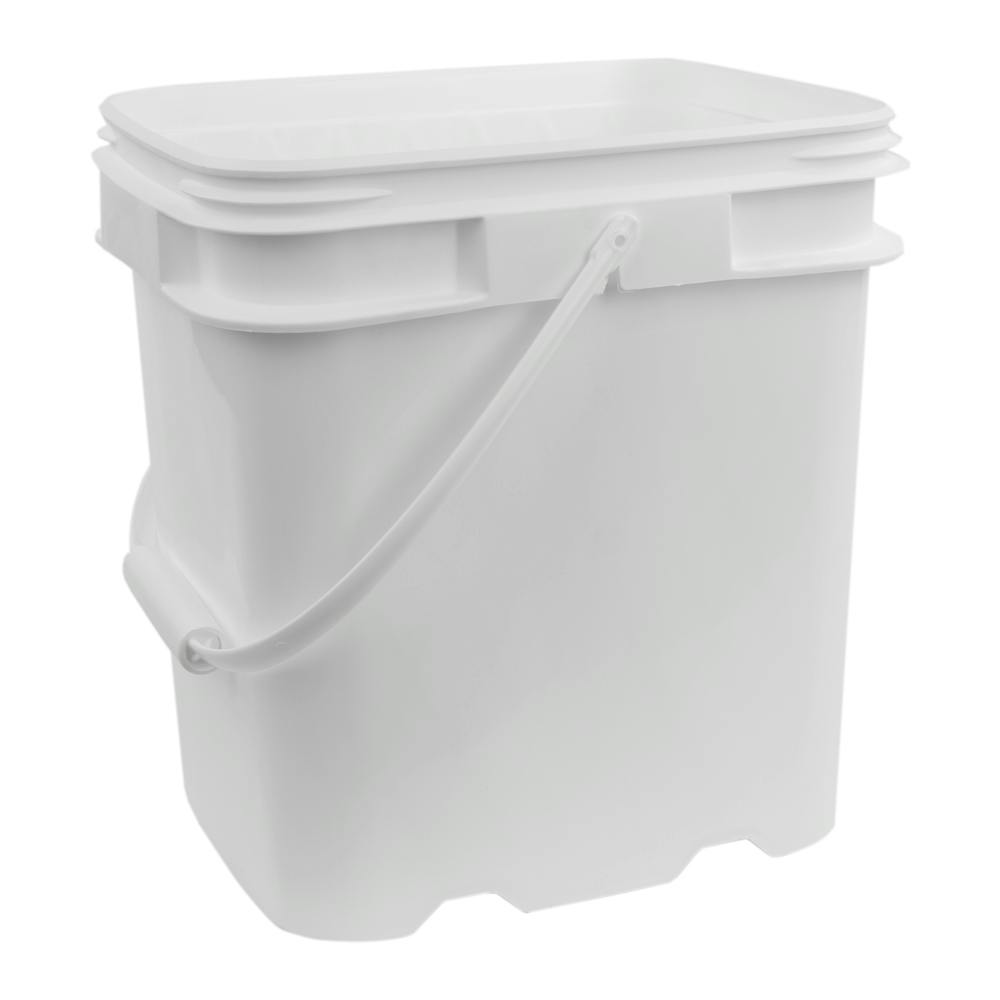 4 Gallon White EZ Stor Pail with Handle