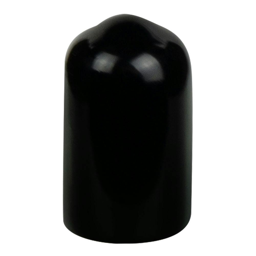 Black Vinyl Cap - 1/4" Cap ID x 1/2" Inside Length