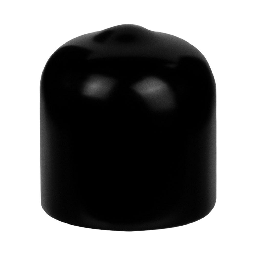 Black Vinyl Cap - 1/2" Cap ID x 1/2" Inside Length