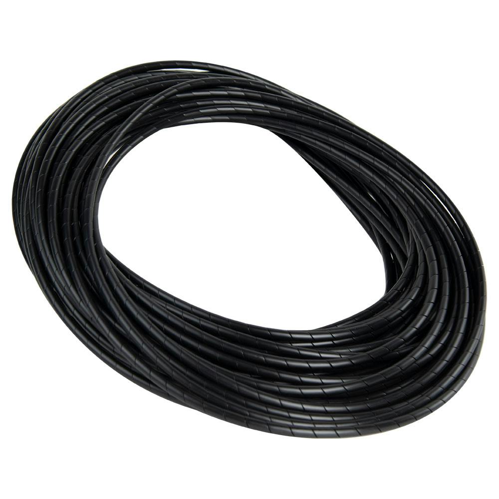 1/4" OD x 0.040" Wall Black Spiral Wrap with 3/16" to 2" Bundle Range