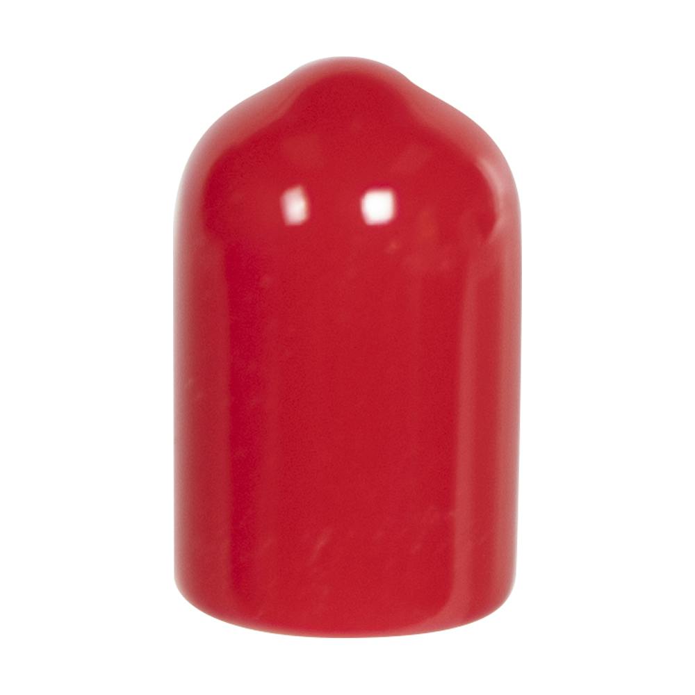 Red Vinyl Cap - 1/4" Cap ID x 1/2" Inside Length
