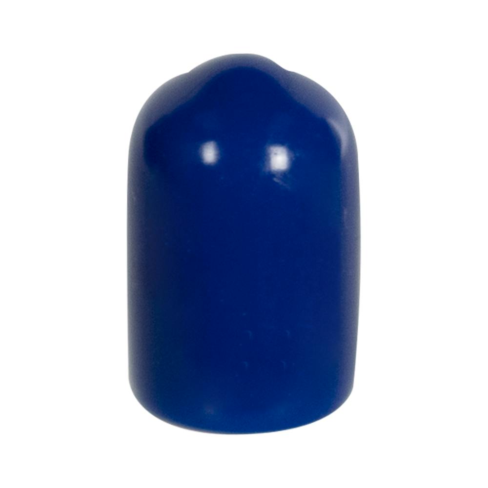 Blue Vinyl Cap - 1/4" Cap ID x 1/2" Inside Length