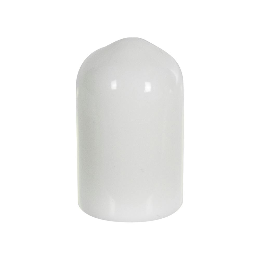 White Vinyl Cap - 1/4" Cap ID x 1/2" Inside Length