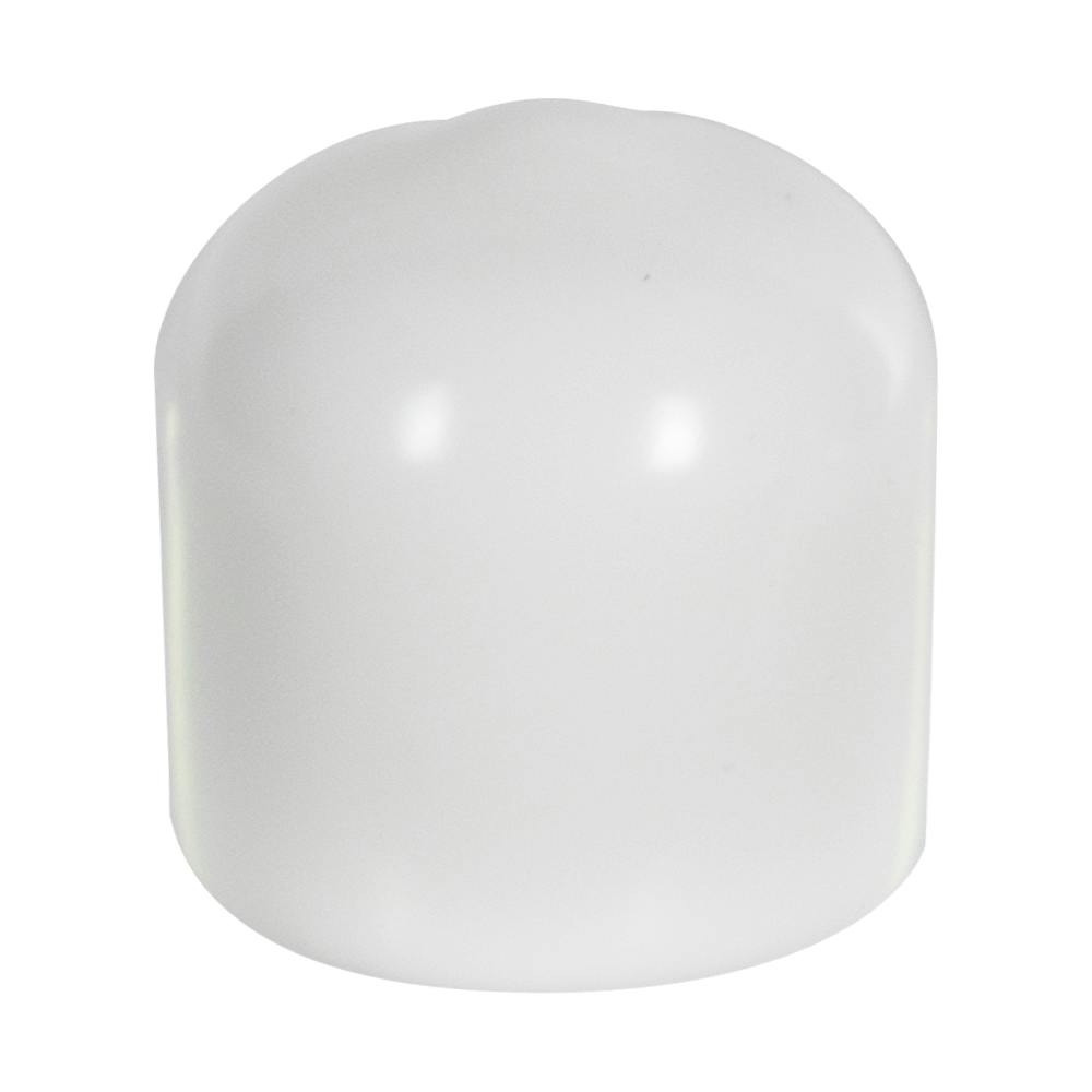White Vinyl Cap - 1/2" Cap ID x 1/2" Inside Length
