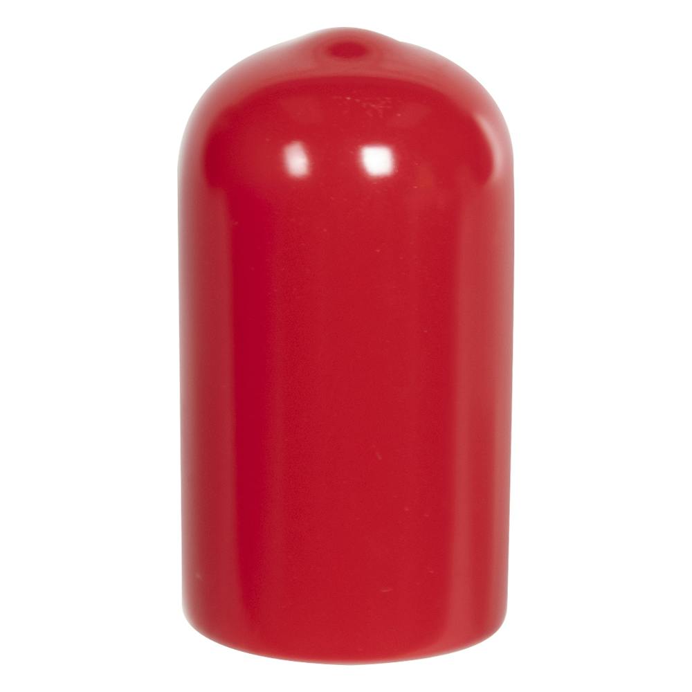 Red Vinyl Cap - 1/2" Cap ID x 1" Inside Length