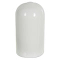 White Vinyl Cap - 1/2" Cap ID x 1" Inside Length