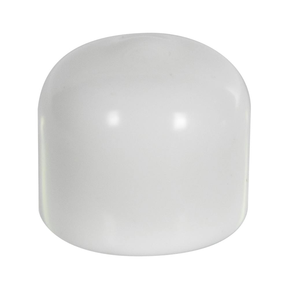 White Vinyl Cap - 5/8" Cap ID x 1/2" Inside Length