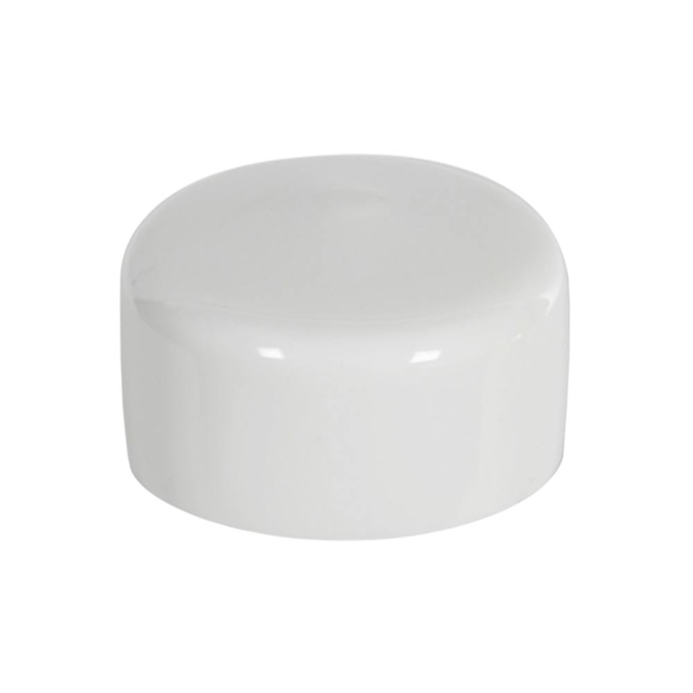 White Vinyl Cap - 7/8" Cap ID x 1/2" Inside Length