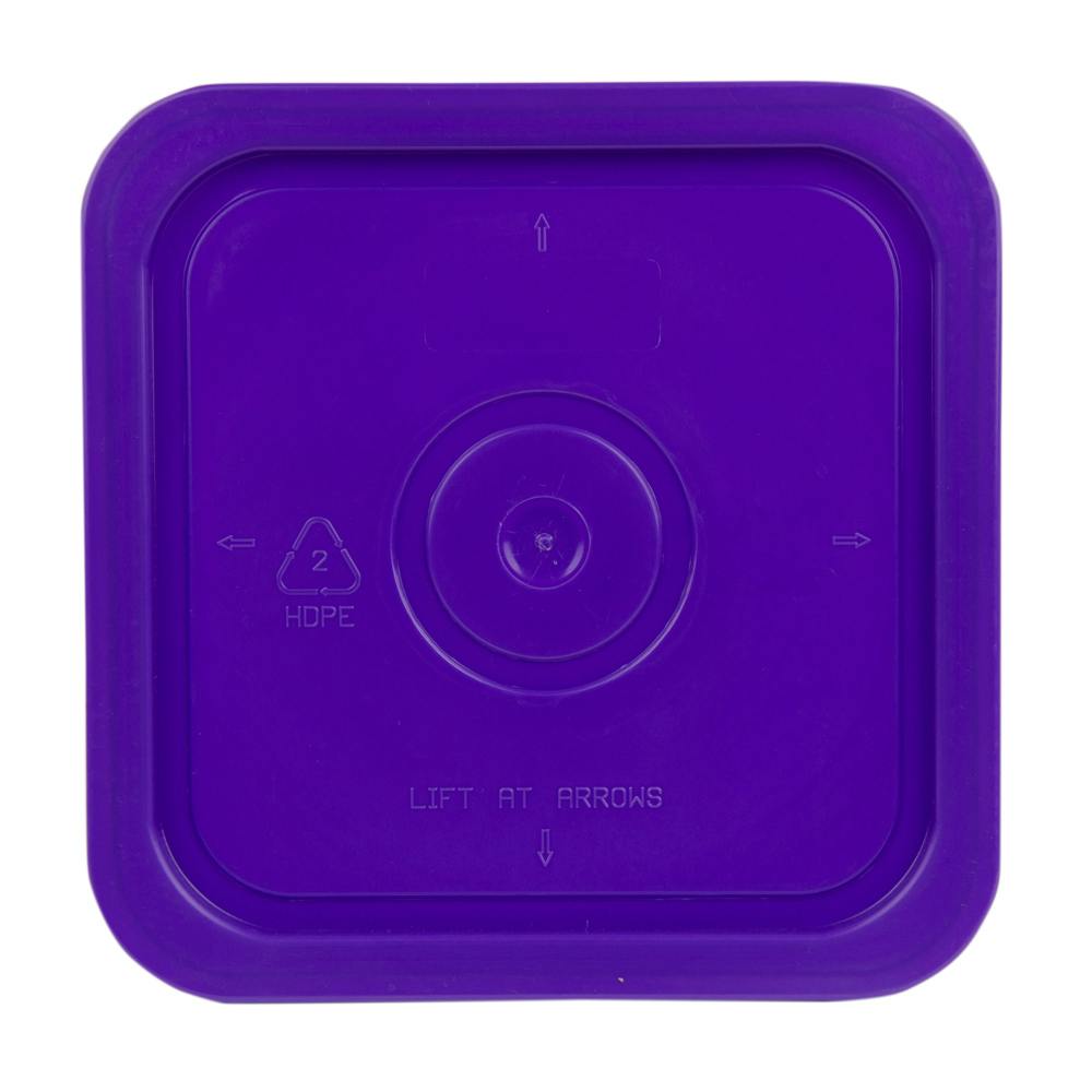 Purple HDPE Lid for 4 Gallon Economy Square Buckets