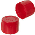 3/4" NPT Red LDPE Threaded Cap - 1.038" Cap ID x 0.75" Inside L (Package of 100)