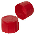 1-1/16"-12 Red LDPE Threaded Cap - 1.068" Cap ID x 0.75" Inside L (Package of 100)
