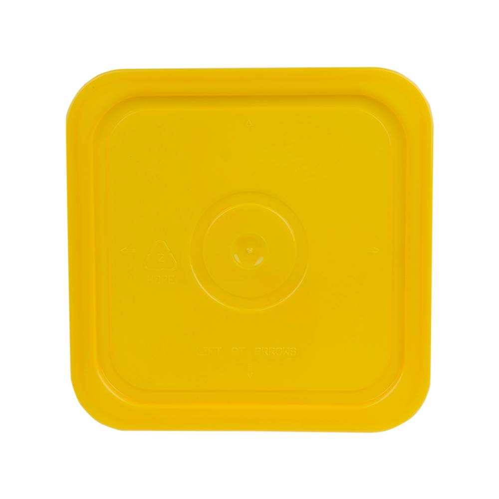Yellow HDPE Lid for 4 Gallon Economy Square Buckets