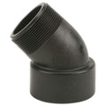 2" MNPT x 2" FNPT Banjo® Black Fiberglass-Reinforced Polypropylene 45° Pipe Street Elbow