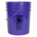 5 Gallon Purple HDPE Premium Round Bucket with Wire Bail Handle & Plastic Hand Grip (Lid sold separately)